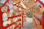 鴻神社 絵馬掛けトンネルと多くの安産絵馬の様子（その2）