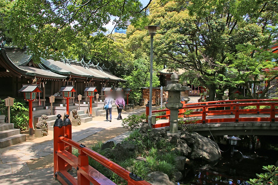 千葉神社 境内奥の末社の様子